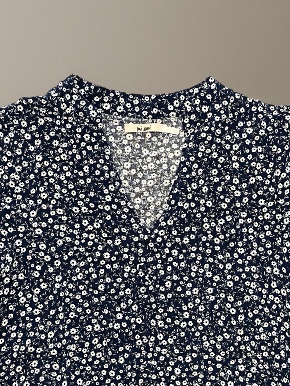 ⛴️ Mi Ami Tween Babydoll Dress~Navy & White Floral~Girls’ Sz 14~Collar~Buttons - Picture 2 of 8
